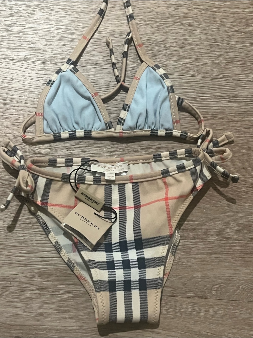 Baby girl Burberry 2 piece bikini set